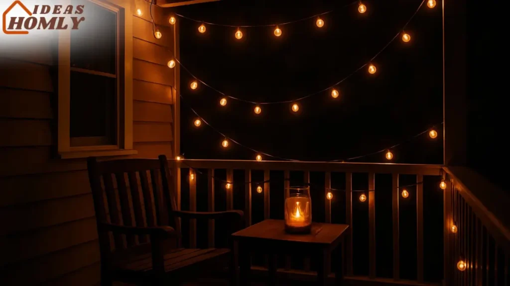 Ambient Lighting In Small Apartment Porch