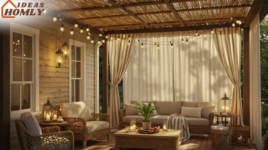Awning or Shade Canopy In Small Apartment Porch