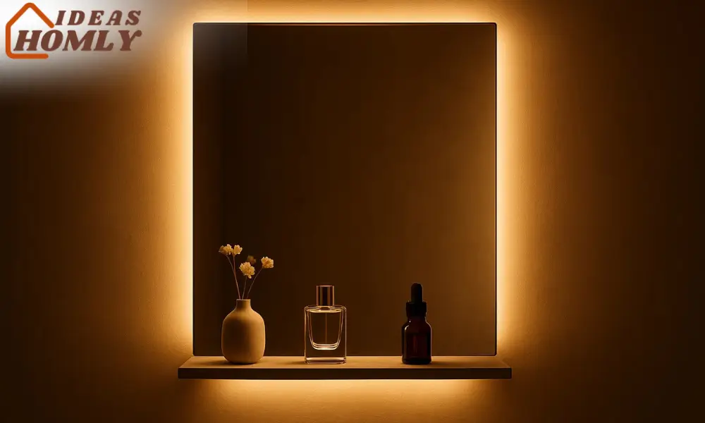 Back-Lit Mirror Shelf