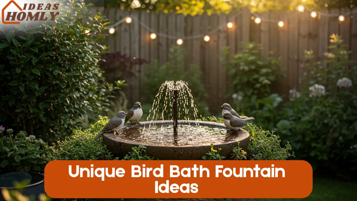 Bird Bath Fountain Ideas