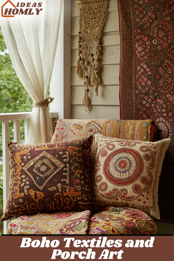 Boho Textiles and Porch Art