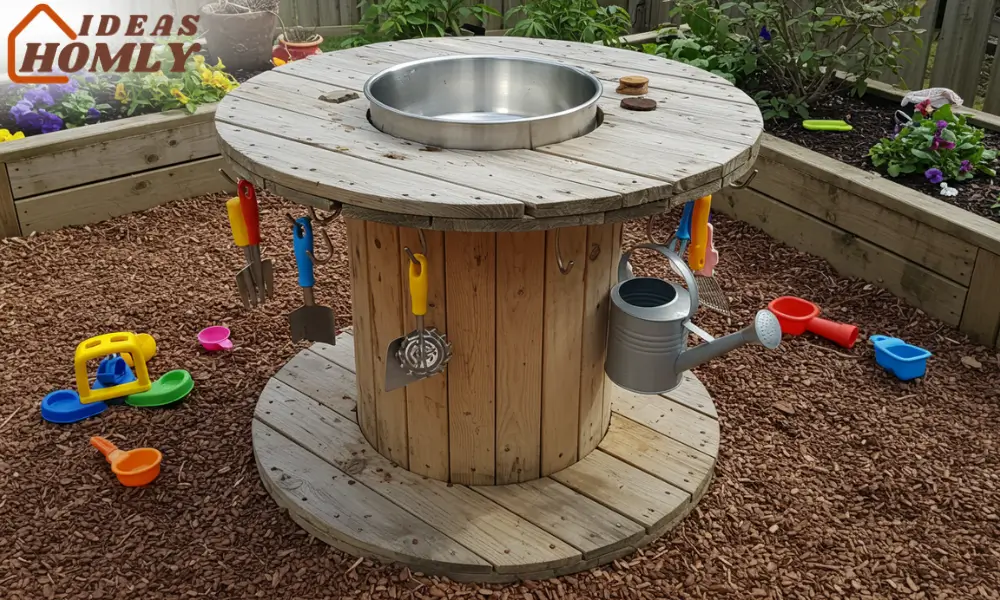 Cable-Spool Pedestal Sink