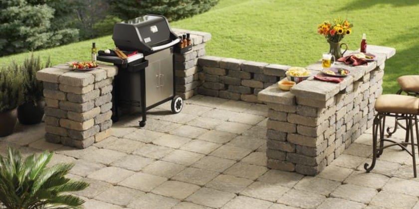 Cinder Block Grill Counter