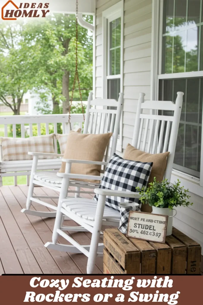 Cozy Seating with Rockers or a Swing