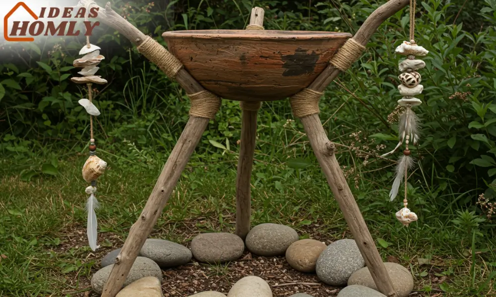 Driftwood Tripod Stand For Birds