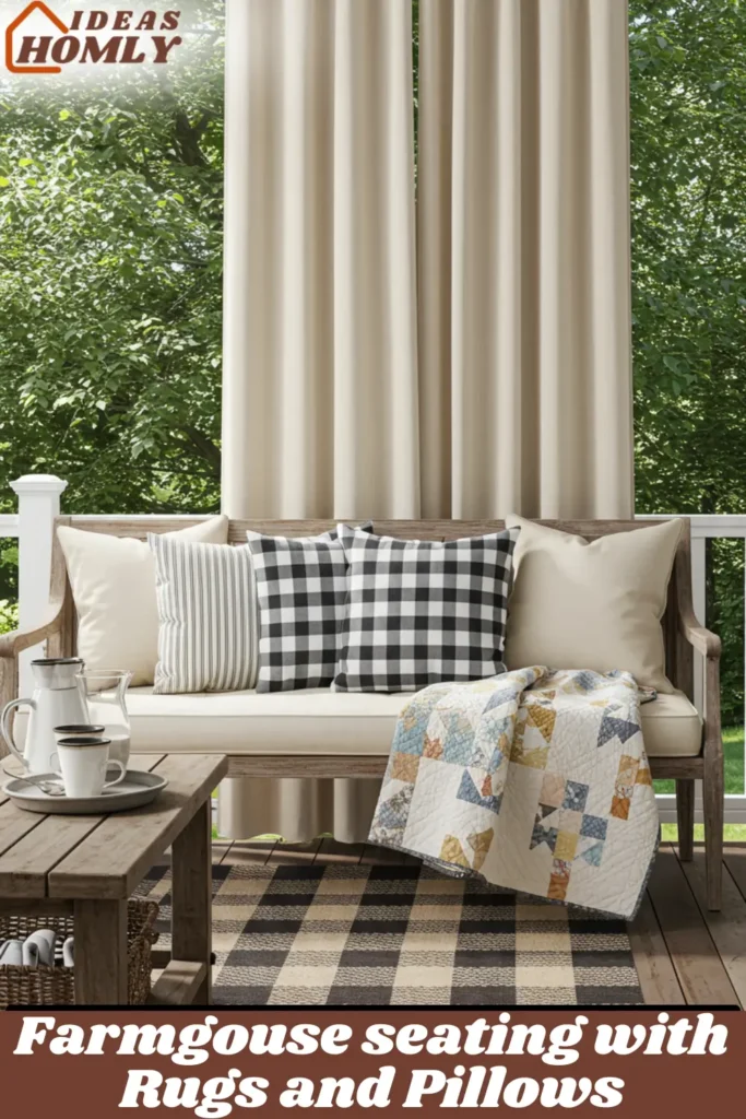 Farmgouse seating with Textiles Rugs, Pillows & Quilts