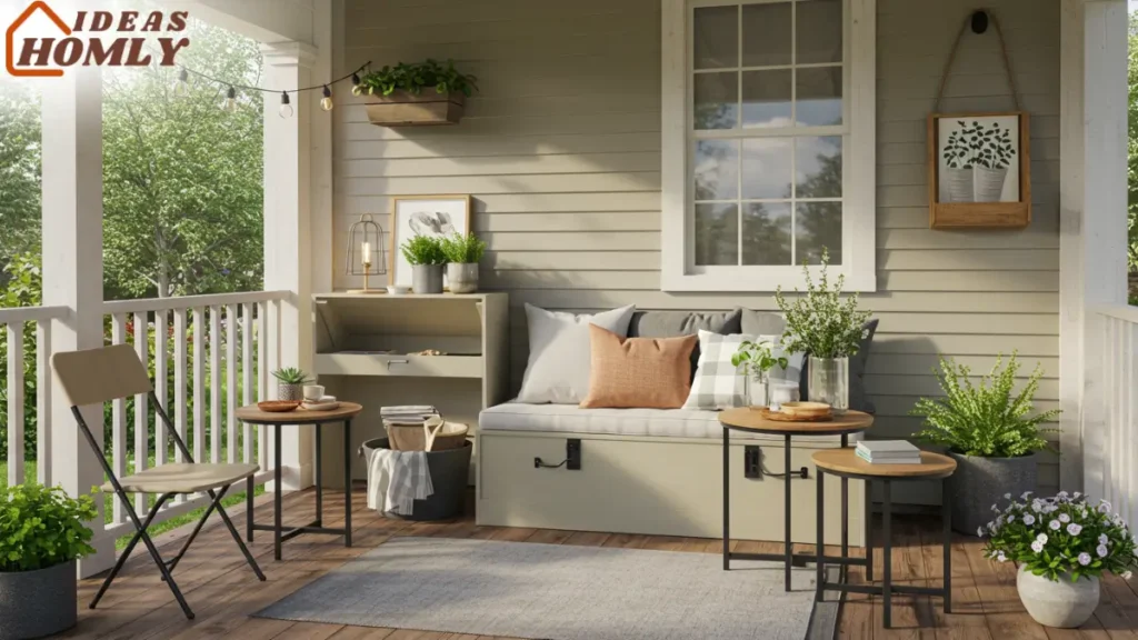 Flexible Seating & Tables In Small Apartment Porch