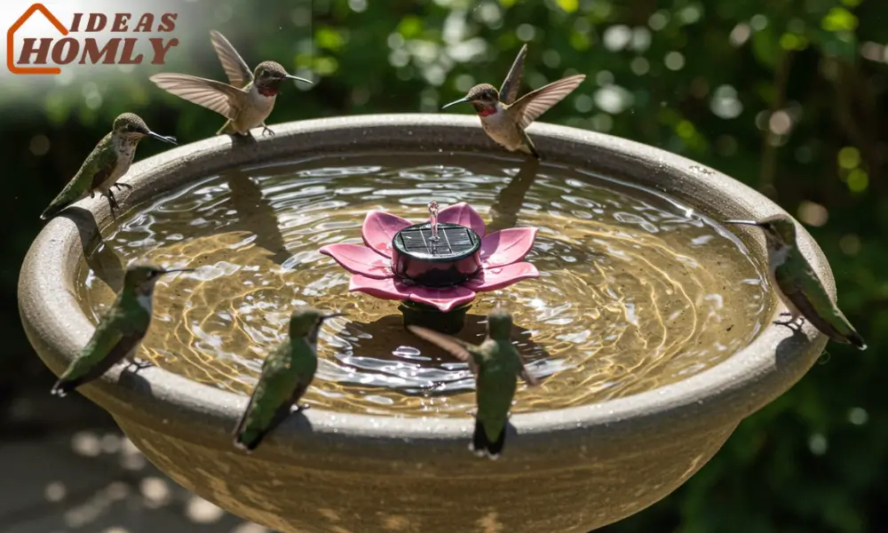 Floating Flower-Shaped Nozzle Pump (Hummingbird Focus)