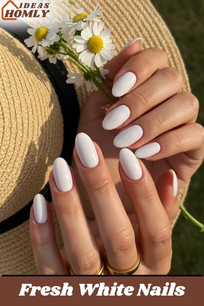 Fresh White Nails