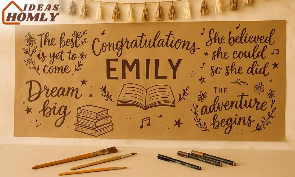 Hand-Painted Kraft Paper Mural