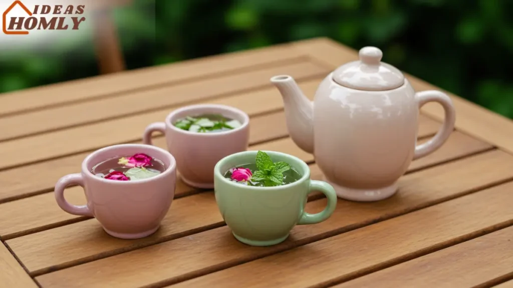 Herbal Tea Party In Mud Kitchen