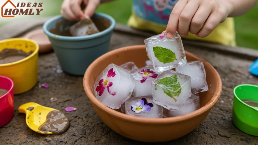 Ice Ingredients for Cool Cooking In Mud Kitchen