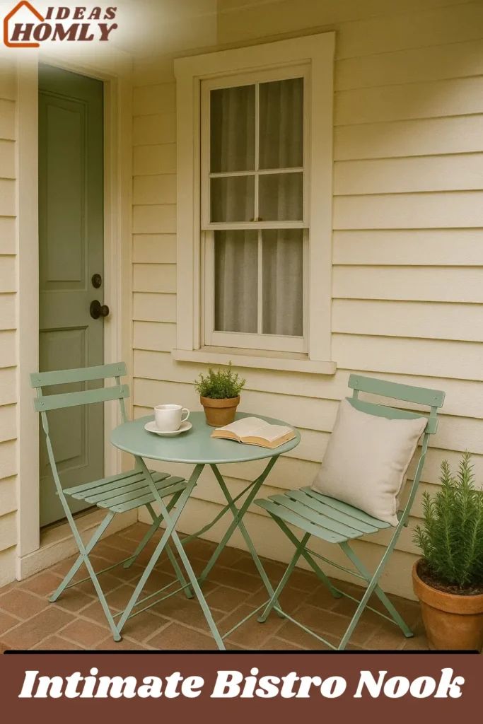 Intimate Bistro Nook for Small Porches Seating