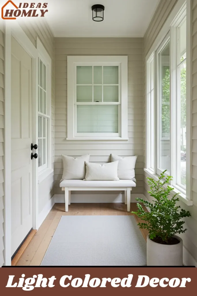 Light Colored Decor Ideas in Small Porch