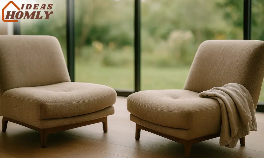 Low-Profile Lounge Chairs In Sunroom