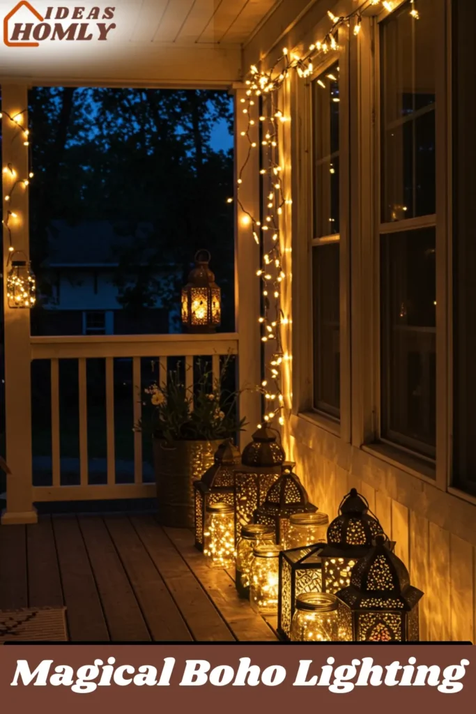 Magical Boho Lighting In porch
