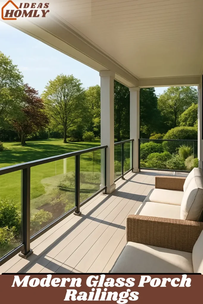Modern Glass Porch Railings