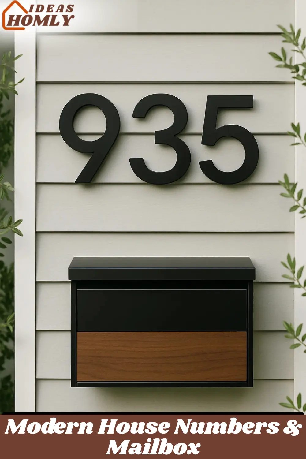 Modern House Numbers & Mailbox