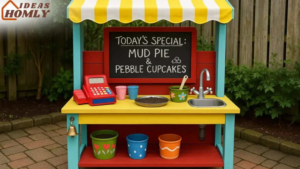 Mud Kitchen Café with Chalkboard Menu