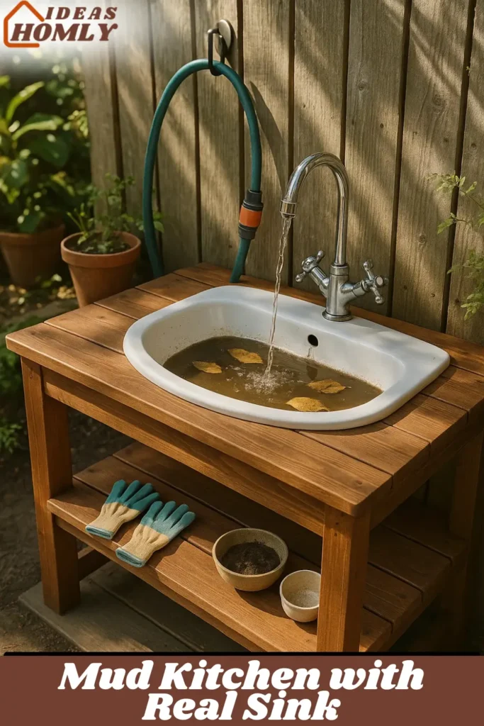 Mud Kitchen with Real Sink