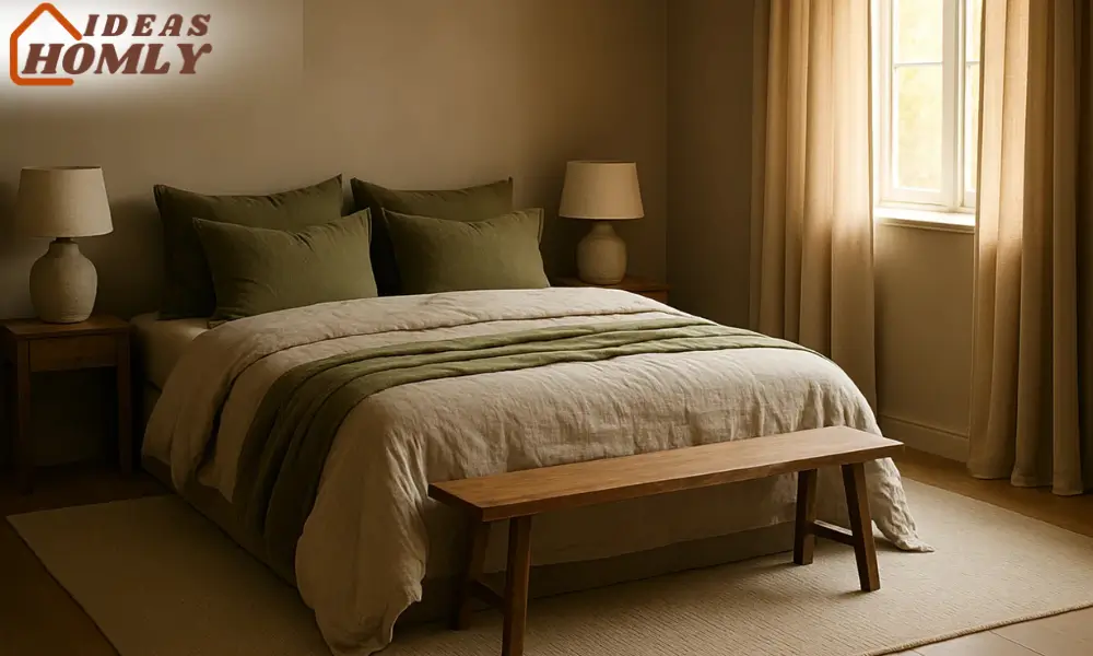 Muted Earthy Bedroom Colors Taupe, Olive & Sand Harmony