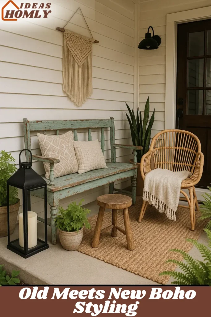 Old Meets New Boho Styling For Porch