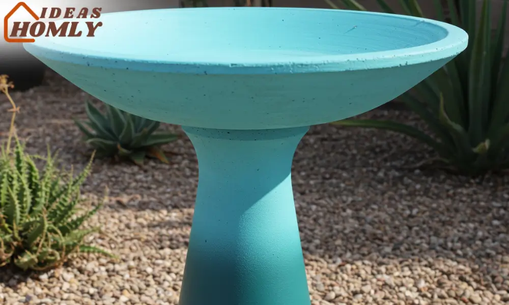 Ombre Concrete Pedestal Bath For Birds
