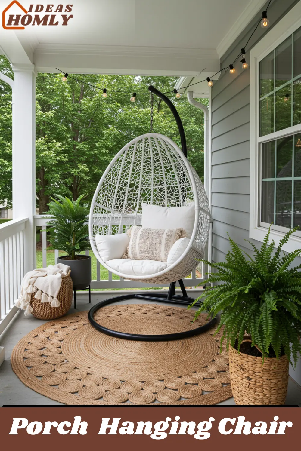 Porch Hanging Chair for modern porch design