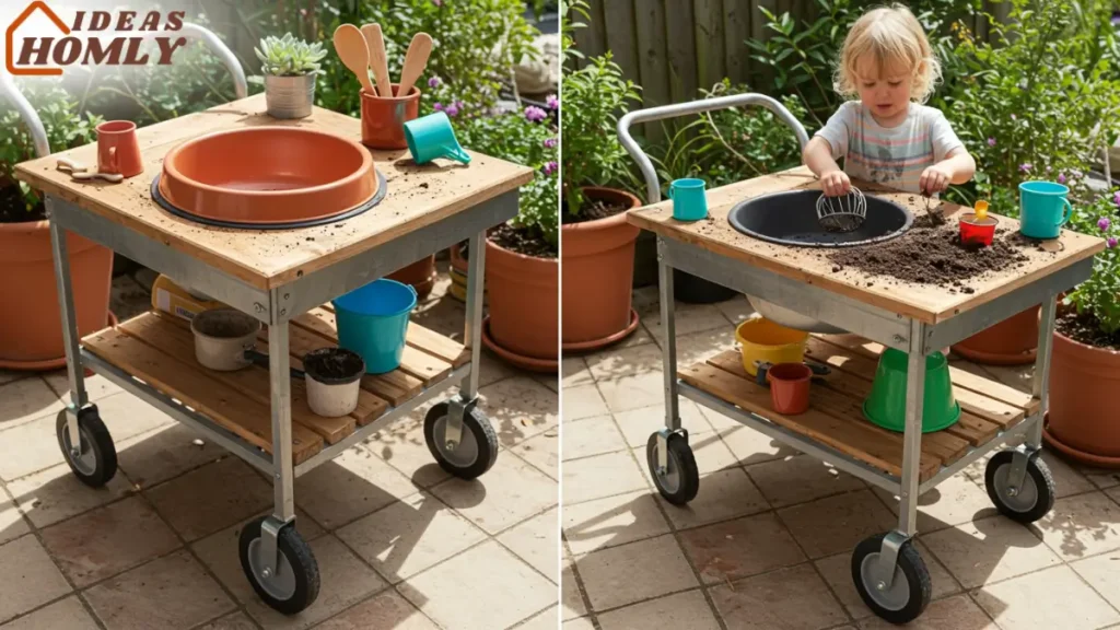 Portable Mud Kitchen Cart