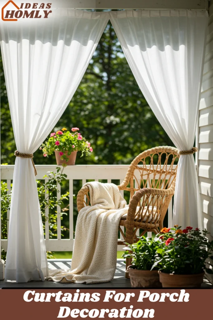 Privacy Panels or Curtains Ideas For Porch decoration
