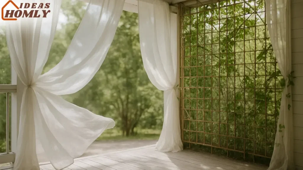 Privacy Screens & Drapes In Small Apartment Porch