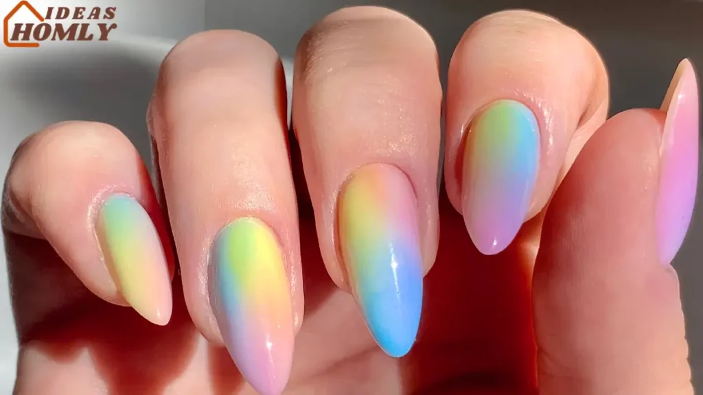 Rainbow Chrome Nails