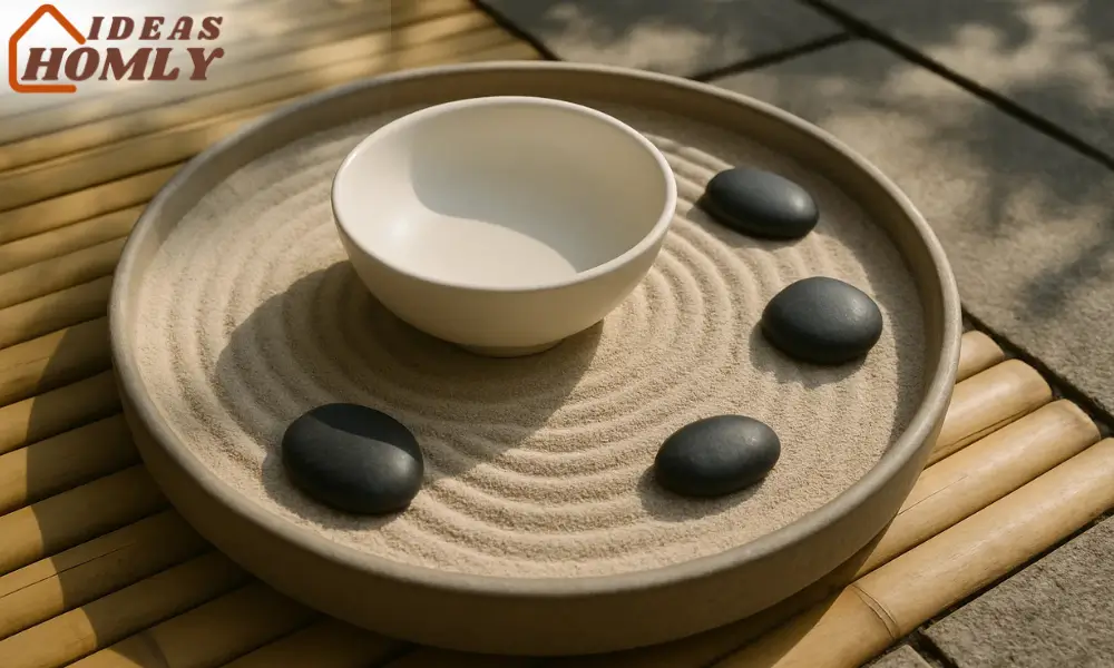 Raked-Sand Pedestal Bird Bath