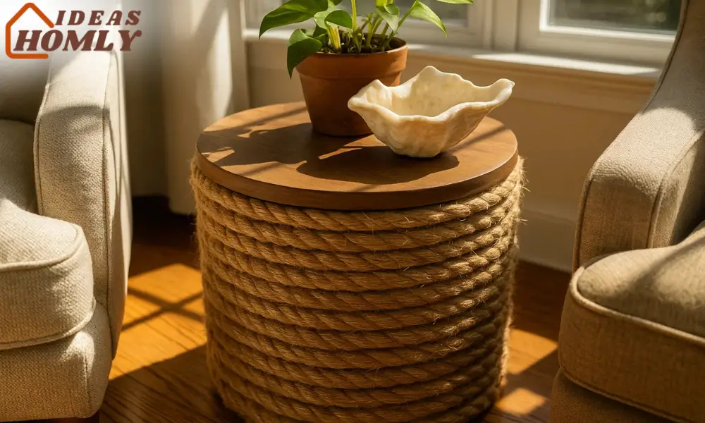 Rope-Wrapped Accent Table
