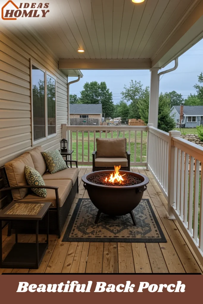 Safe and Tidy Setup For Back Porch Decoration