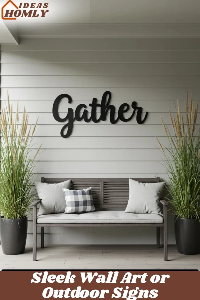 Sleek Wall Art or Outdoor Signs For Porch decoration
