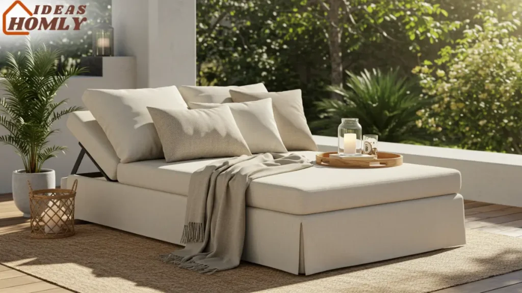 Slipcovered Daybed or Sofa In Porch