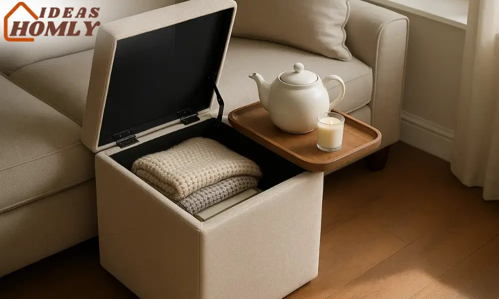 Small Sunroom Multifunctional Furniture (Storage Ottoman)