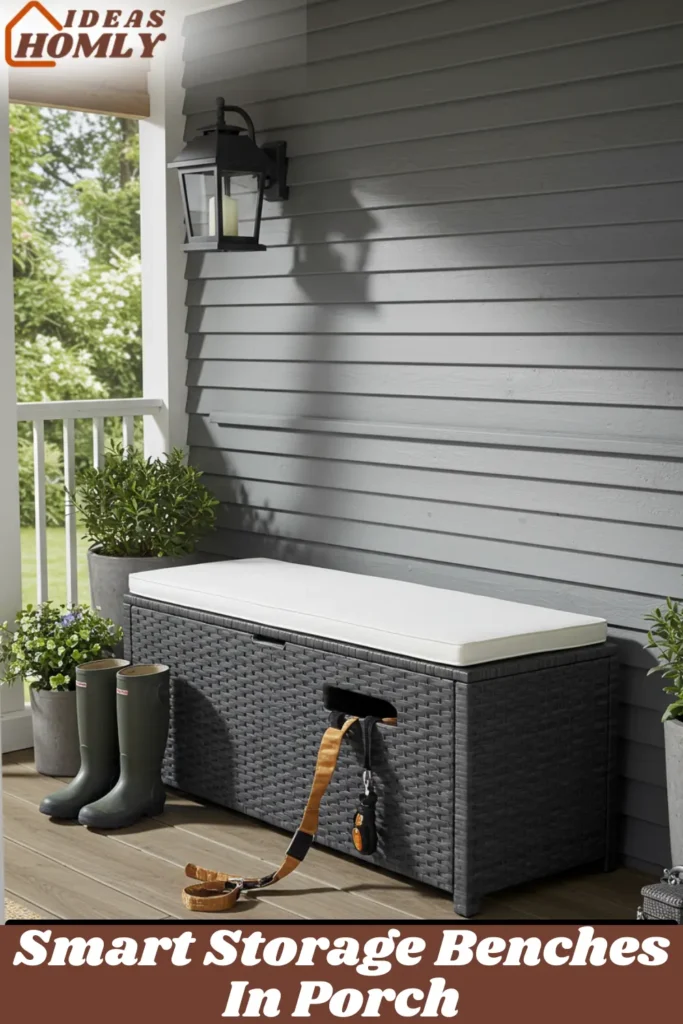 Smart Storage Benches In Porch