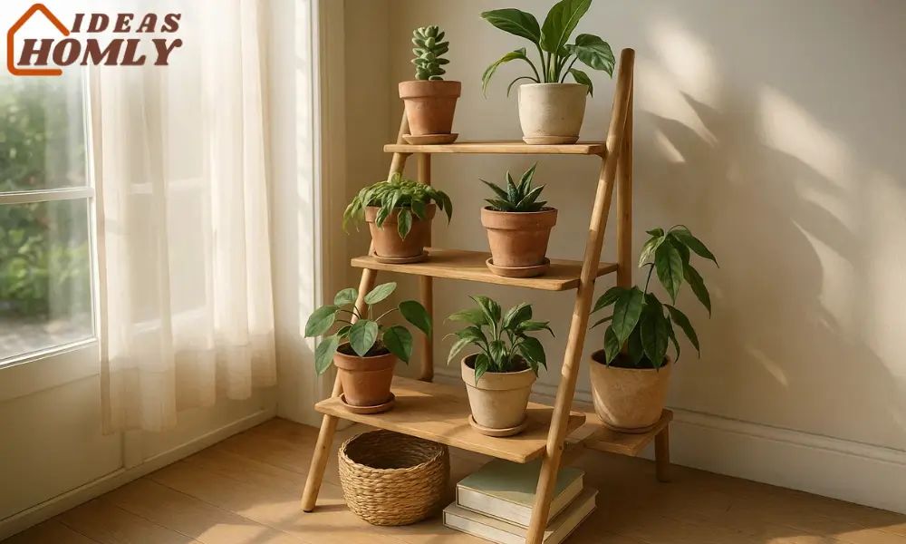 Stackable Plant Stand Ladder Shelf