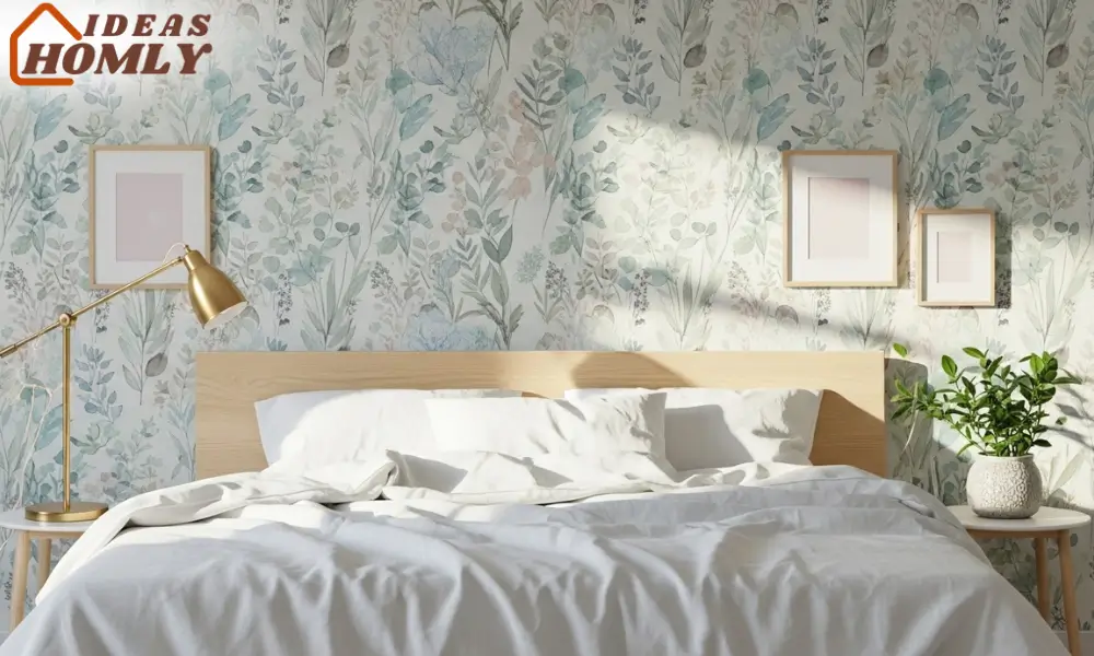 Subtle Floral Wallpaper Bedroom with Romantic & Stylish Vibes