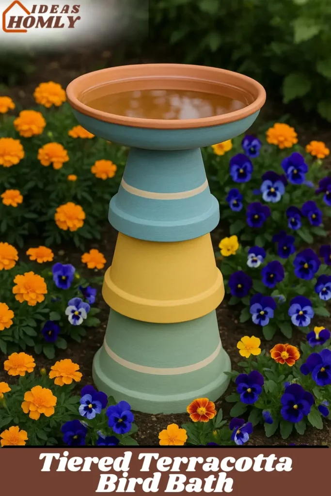 Tiered Terracotta Bird Bath