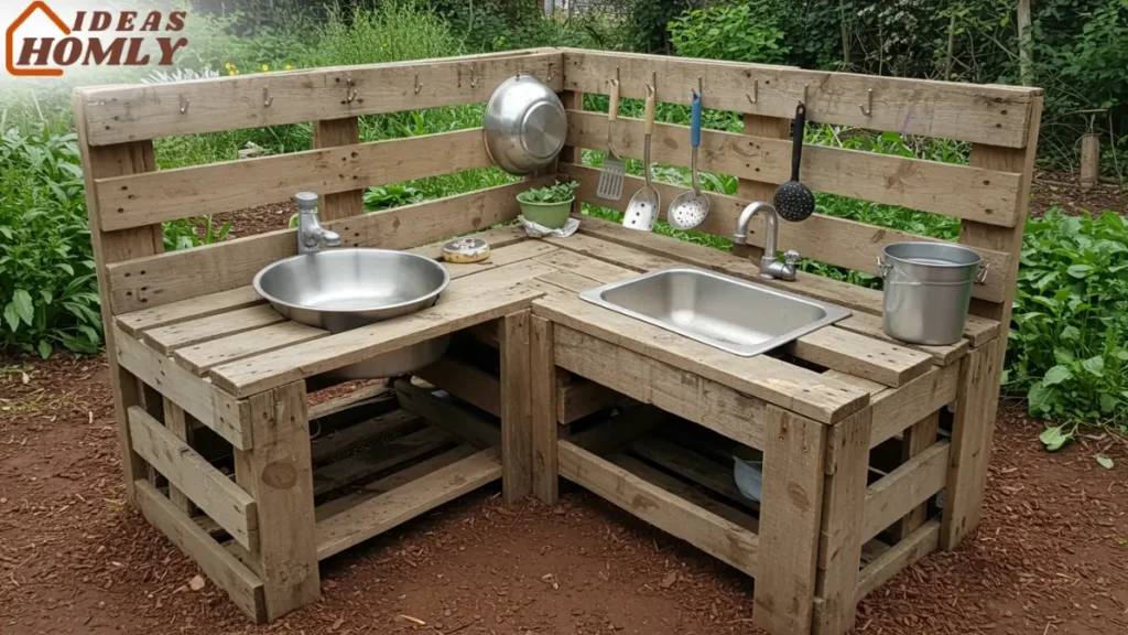 Upcycled Pallet Mud Kitchen (Rustic Charm)