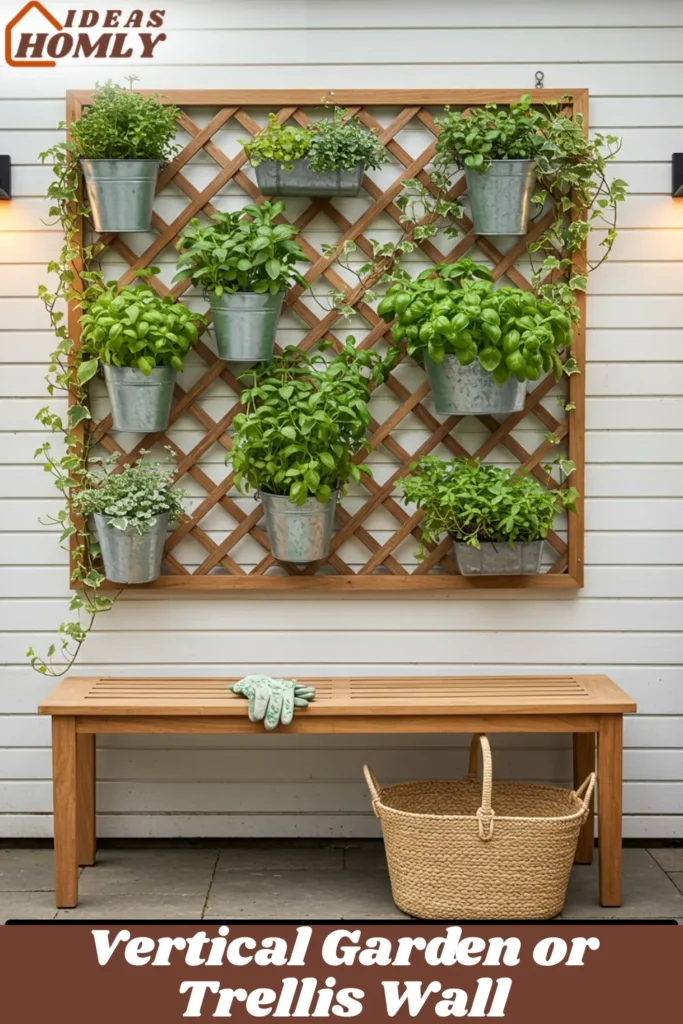Vertical Garden or Trellis Wall In Porch