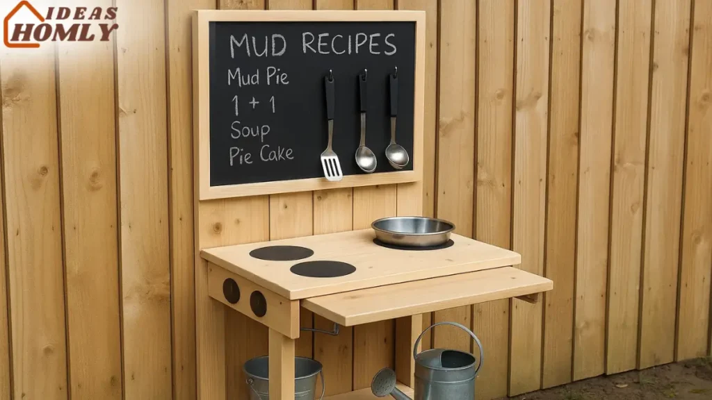 Wall-Mounted or Fence-Mounted Mud Kitchen Setup