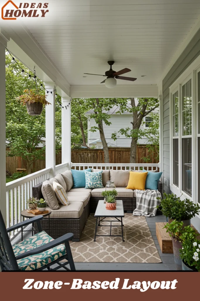 Zone-Based Layout For Back Porch Decoration