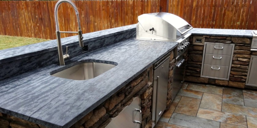 soapstone countertops outdoor kitchen