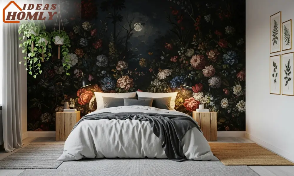 Accent Wall Bedroom with Immersive Wallpaper