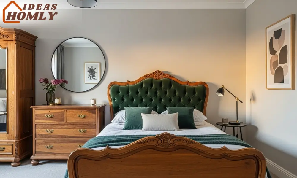 Antique Statement Furniture in a Vintage Bedroom Setting