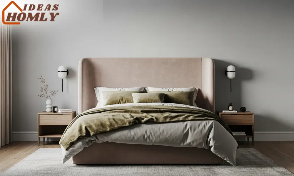 Bold Sculptural Headboards in Transitional Bedroom Style